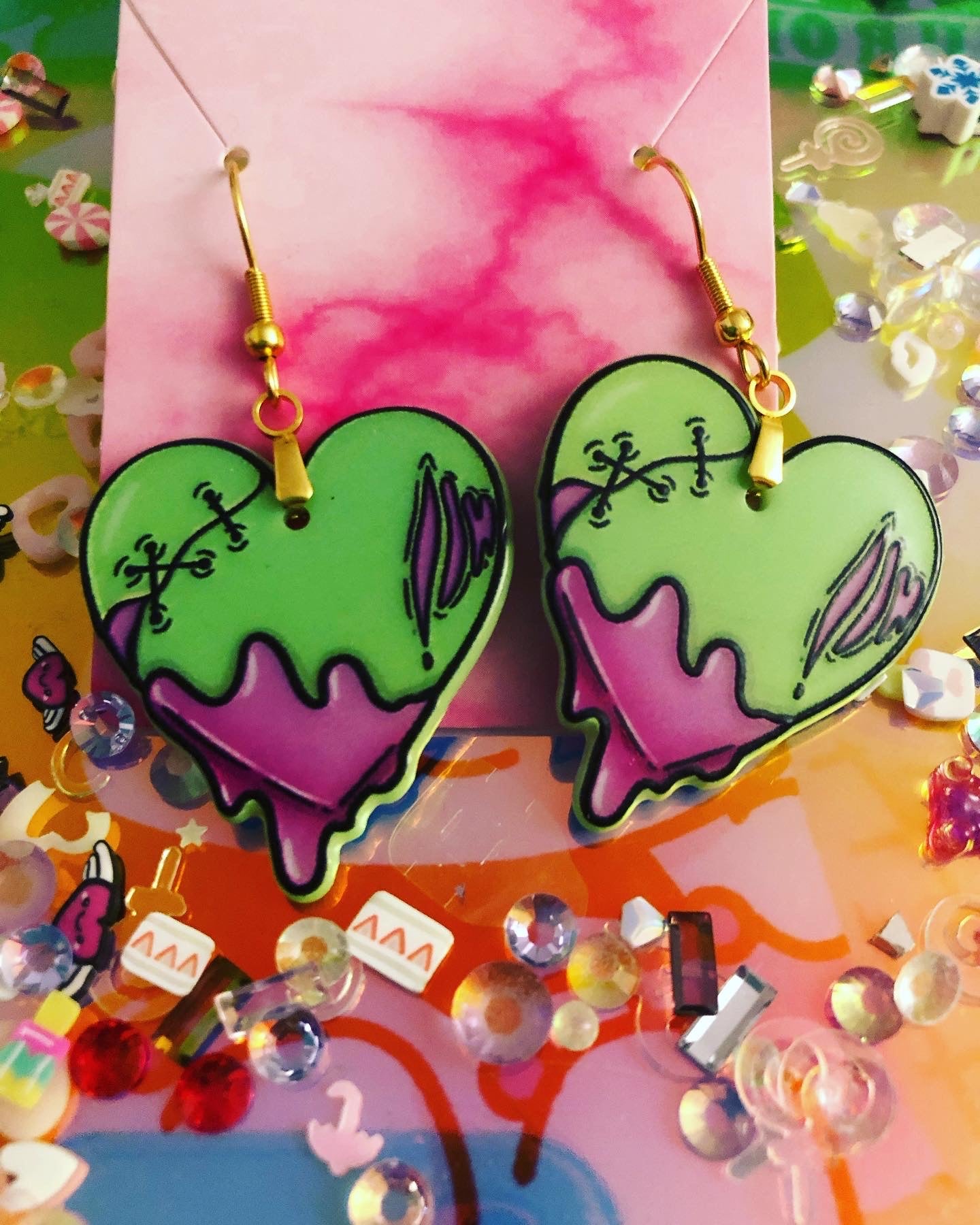 Pretty in Pink Halloween Earrings