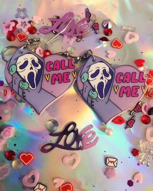 Ghostface Call Me Earrings