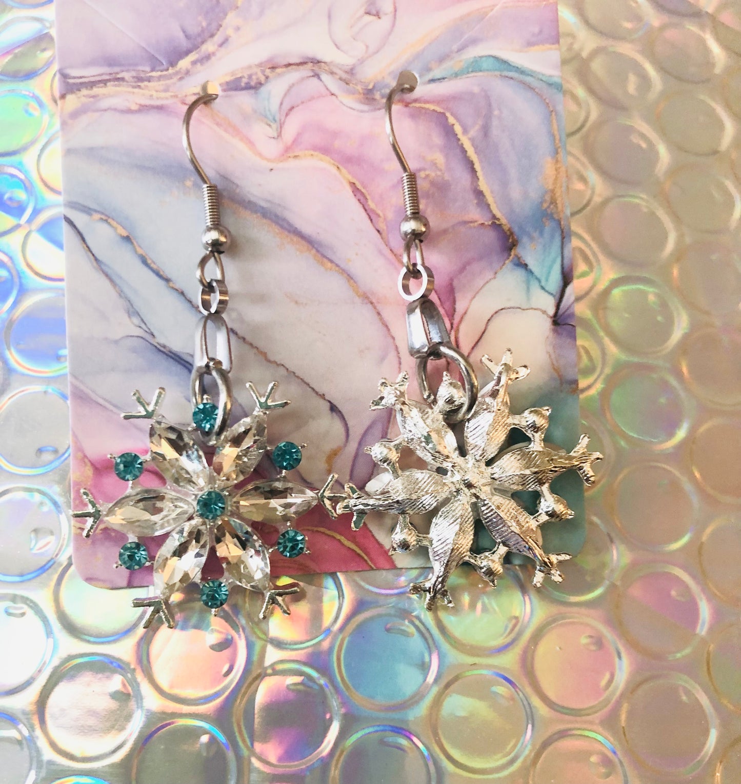 Crystal Snowflake Earrings