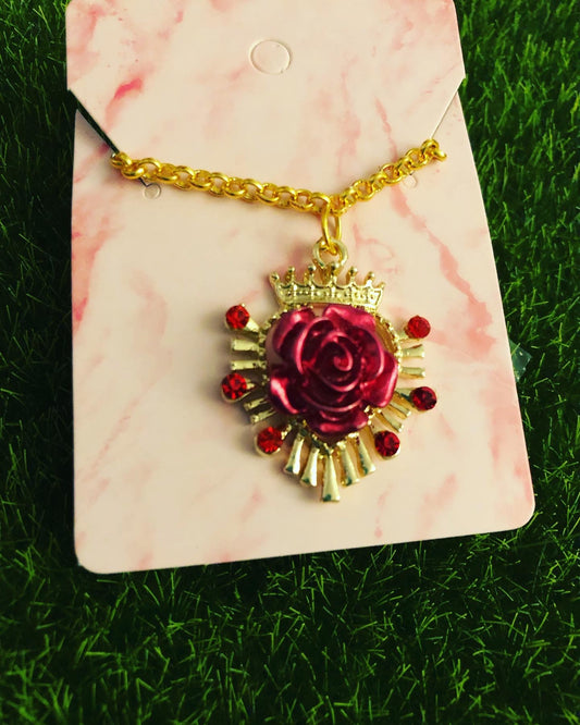 Rose Heart Necklace