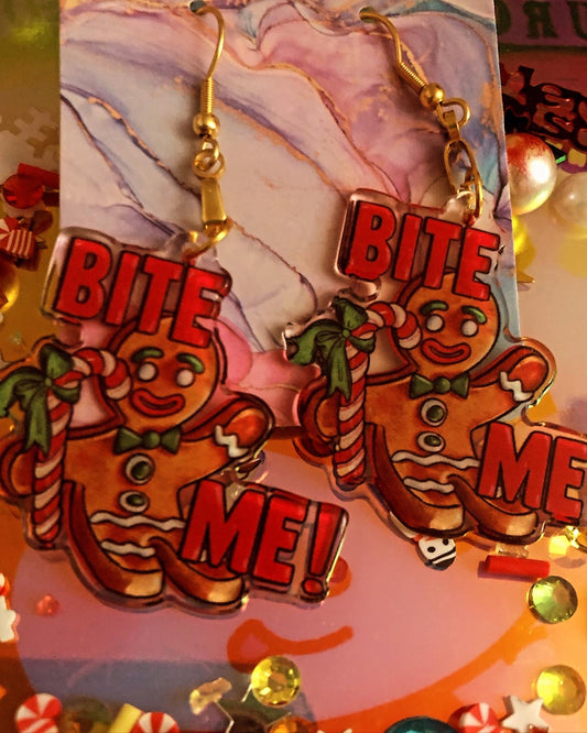 Bite Me Ginger Cookie Earrings