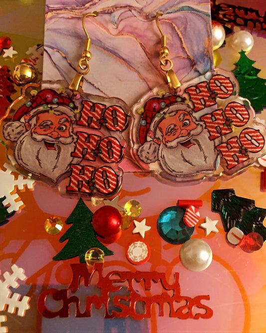 Santa Ho Ho Ho Earrings