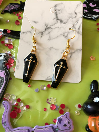 Small Coffin Earrings