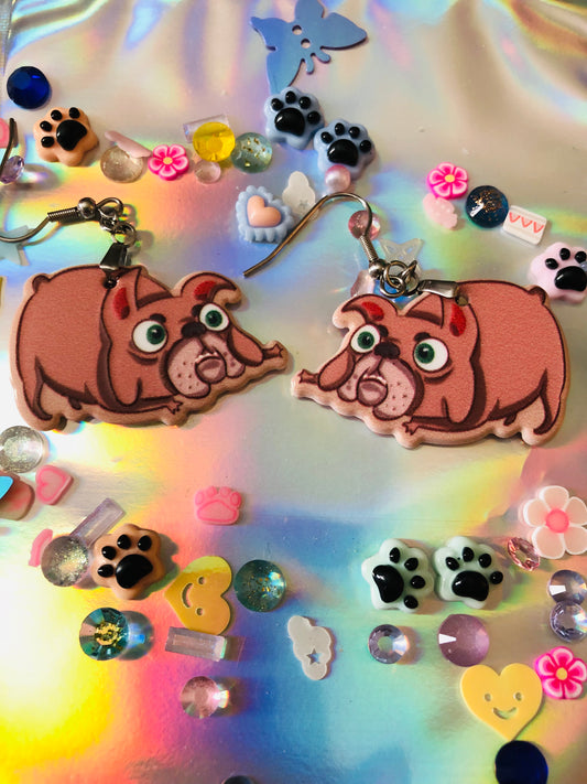 Cute Bulldog Earrings