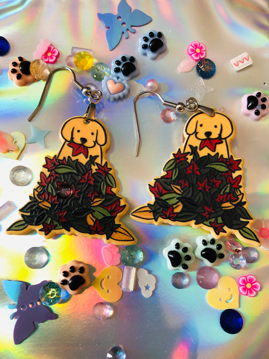 Golden Retriever Puppy Earrings