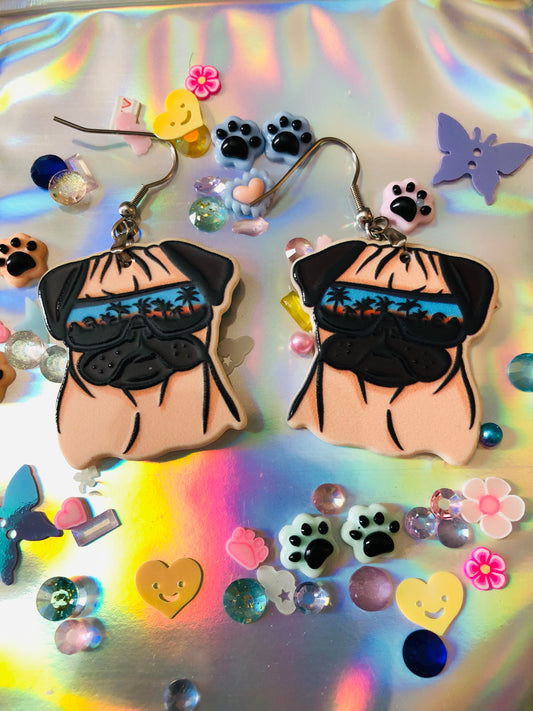 Coachella Pug Earrings